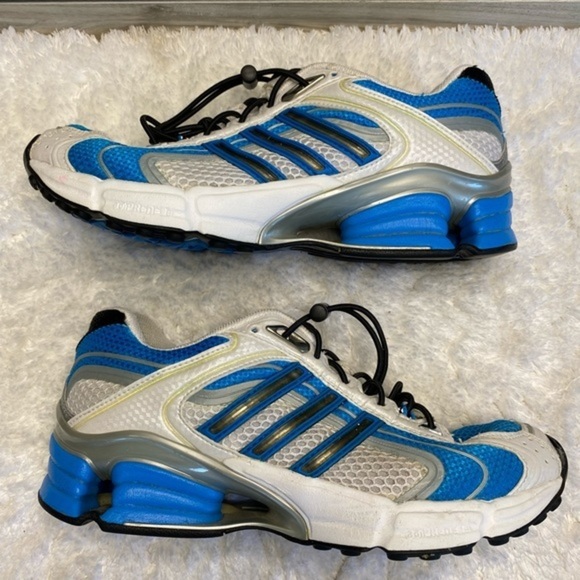 ADIDAS - MICROBOUNCE MENS SHOES White/Blue Toggle Closure 7.5 - Picture 9 of 16